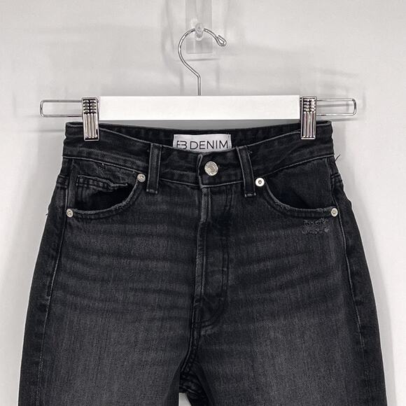 EB DENIM Unraveled Two Split Hem Jeans Grade School Women’s Size 24 Raw Edge - Picture 3 of 8